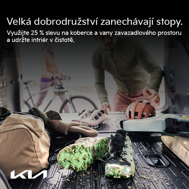 Koberce a vany zavazadlového prostoru Kia se slevou 25 %.